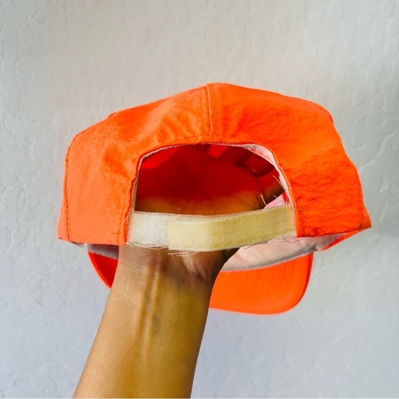 Vintage CBS News Neon Orange Ball Cap Trucker Hat - Picture 2 of 6